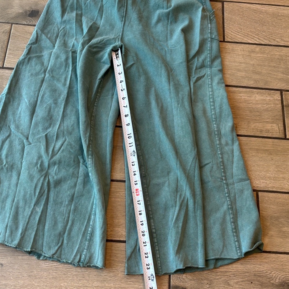 Three Bird Nest Relaxing Robin Wide Leg Pant Faded Teal Small - Picture 8 of 9